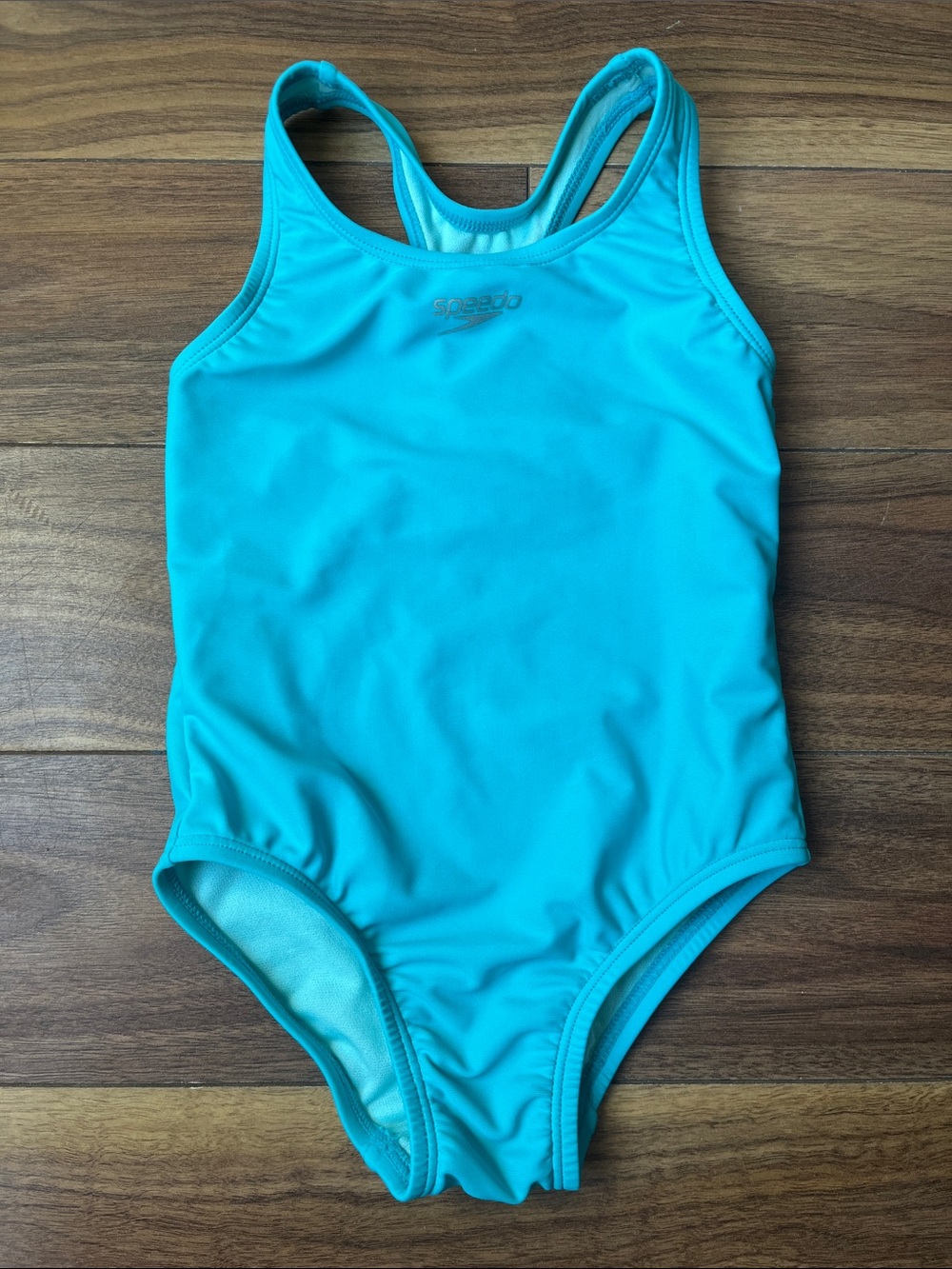 Speedo Turquoise Racerback Girls' One-Piece Swimsuit Size 4 Summer